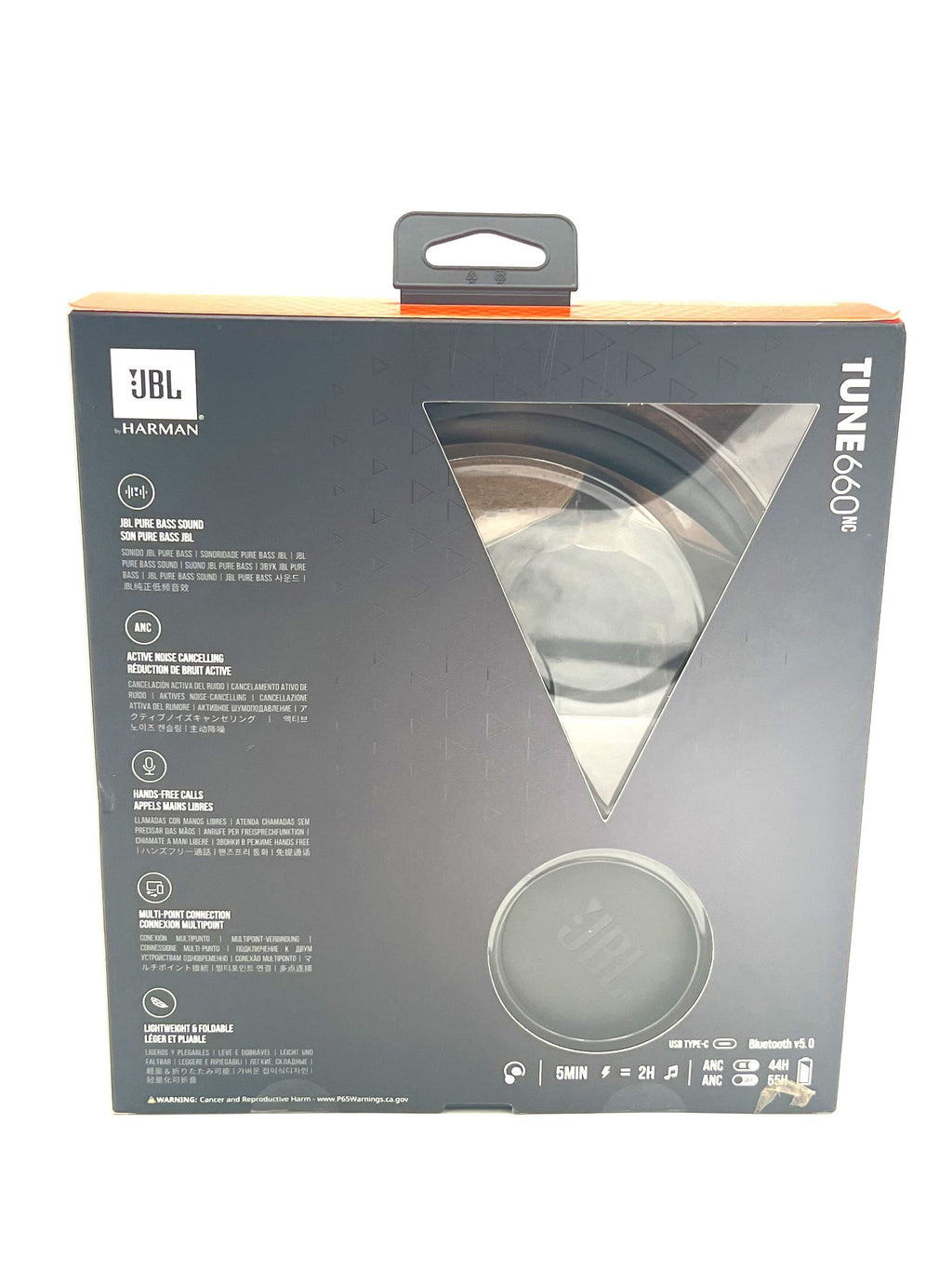 JBL Tune 660NC Wireless Headphones w/ Active Noise Cancelling - Black