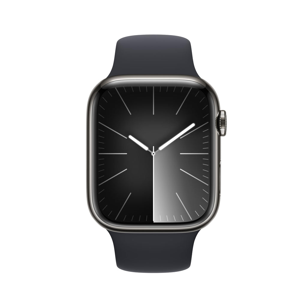 Apple Watch Series 9 GPS+Cell 45mm Graphite Stainless Steel Case with Midnight Band - M/L - MRMW3LL/A