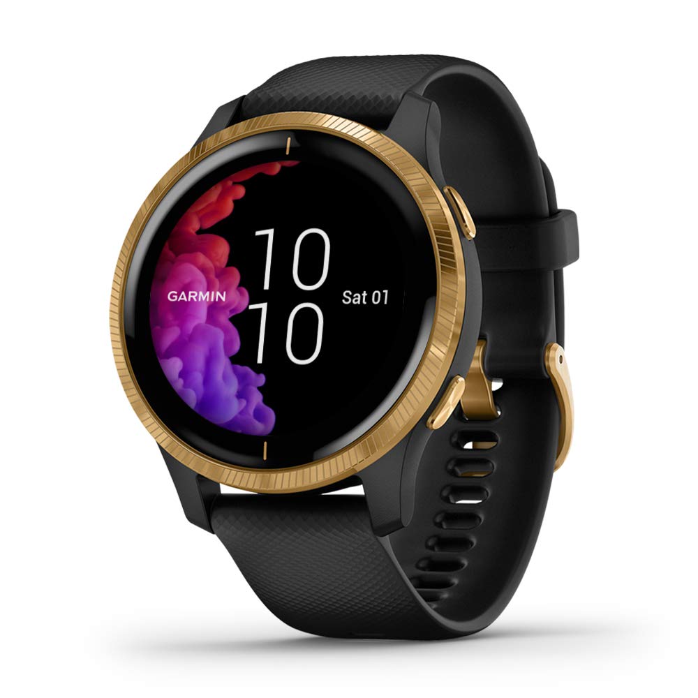 Garmin -Venu Smartwatch 43mm Fiber-Reinforced Polymer-Black - 010-02173-31