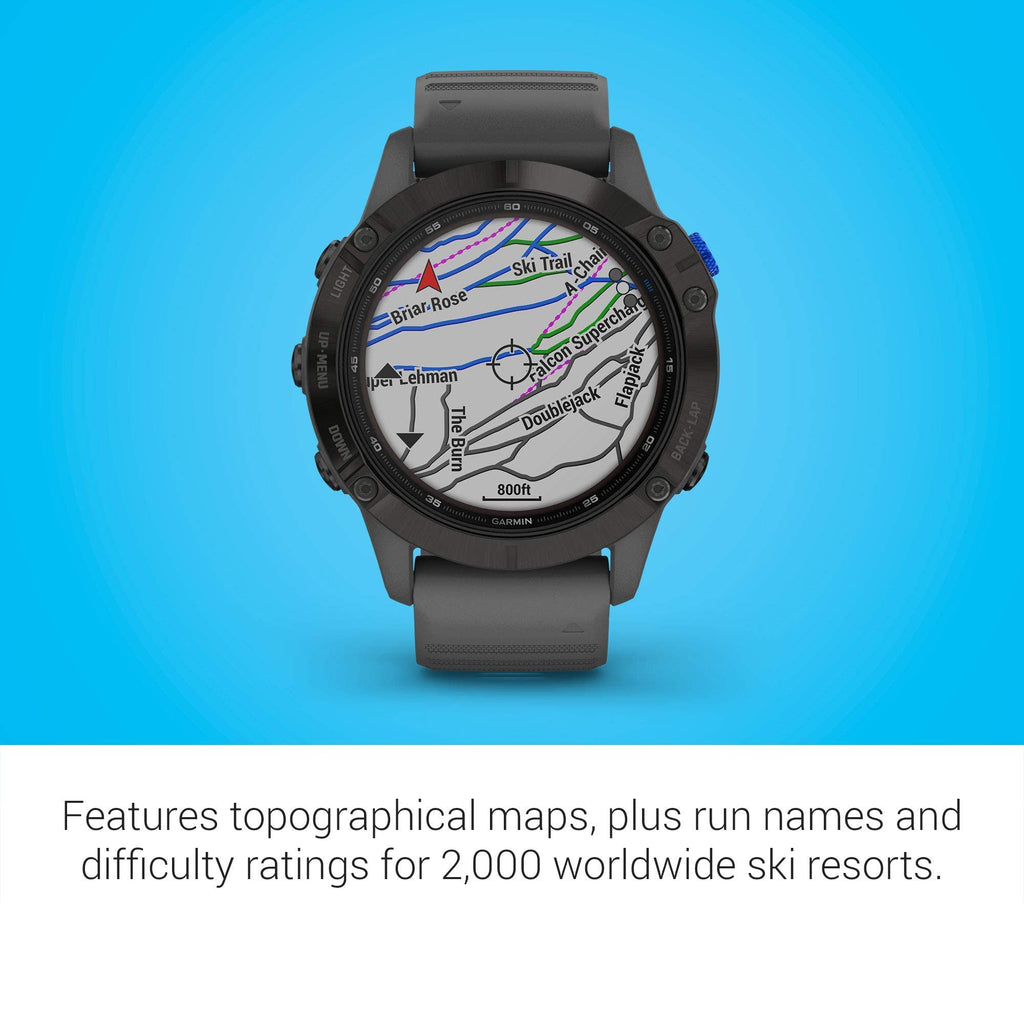 Garmin - Fenix 6 Pro Solar GPS Smartwatch 47mm Fiber-Reinforced Polymer - Black -  010-02410-10