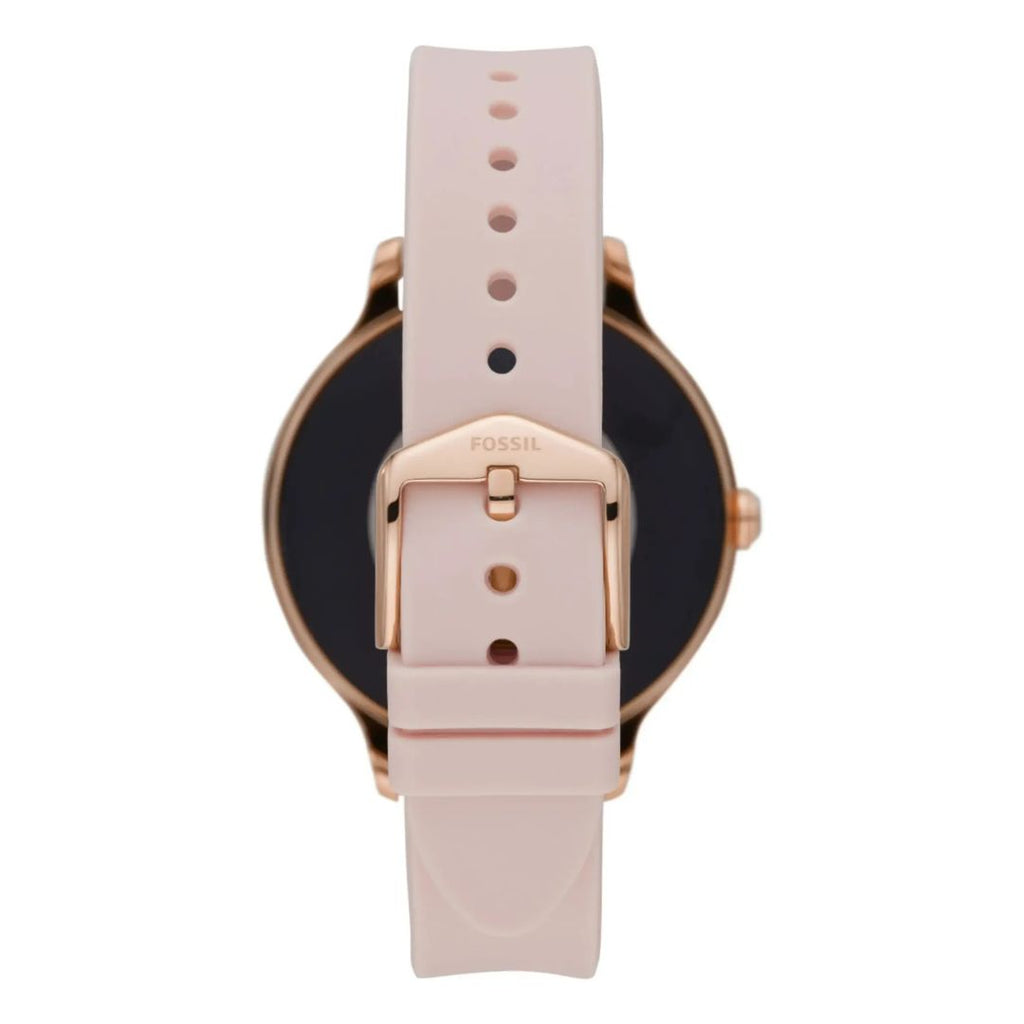 Fossil Gen 5E 42mm Stainless Steel Case with Pink Silicone Strap - FTW6066