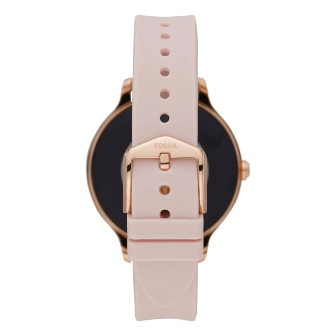 Fossil Gen 5E 42mm Stainless Steel Case with Pink Silicone Strap - FTW6066