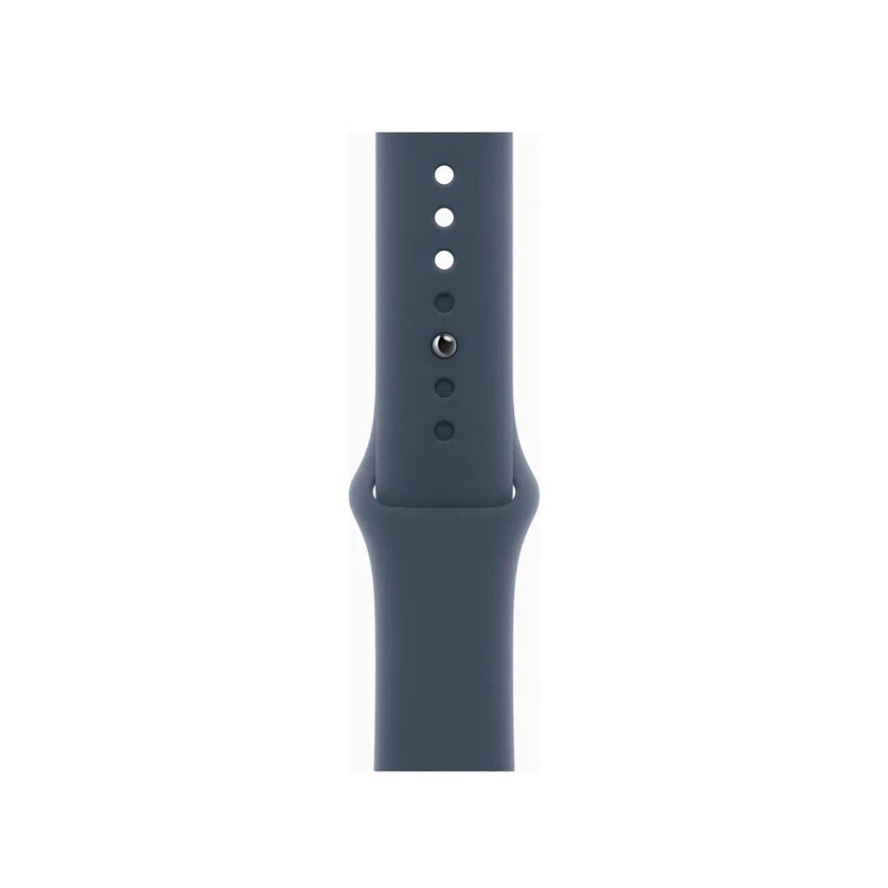 Apple Watch Series 9 GPS + Cellular 45mm Silver Stainless Steel Case, Storm Blue Sport Band - MRMN3LL/A