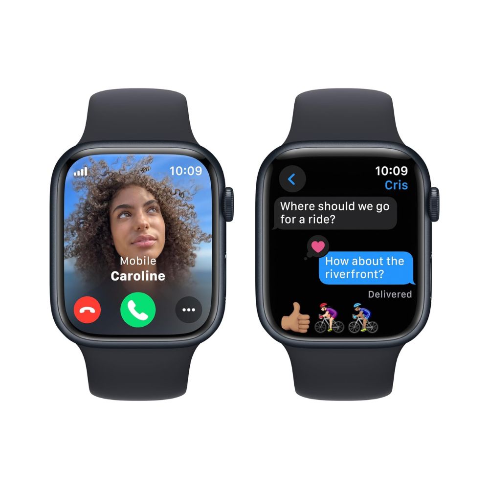 Apple Watch Series 9 (GPS) 45mm Midnight Case with Midnight Sport Band - M/L - MR9A3LL/A