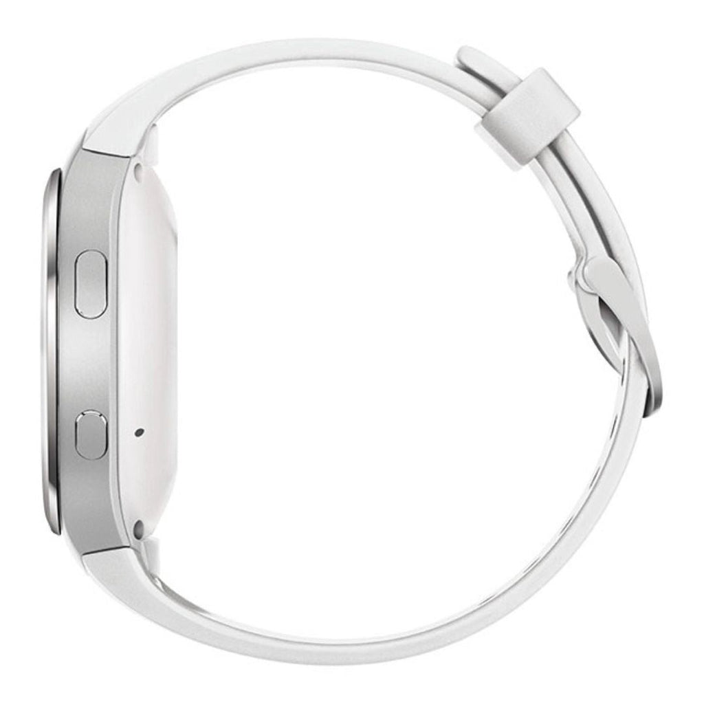 AT&T - Samsung Gear S2 Smartwatch - Silver with White Band  - SM-R730AZWAATT