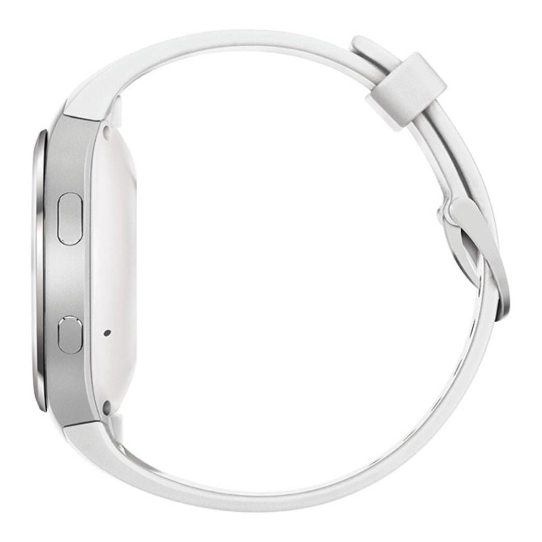 AT&T - Samsung Gear S2 Smartwatch - Silver with White Band  - SM-R730AZWAATT