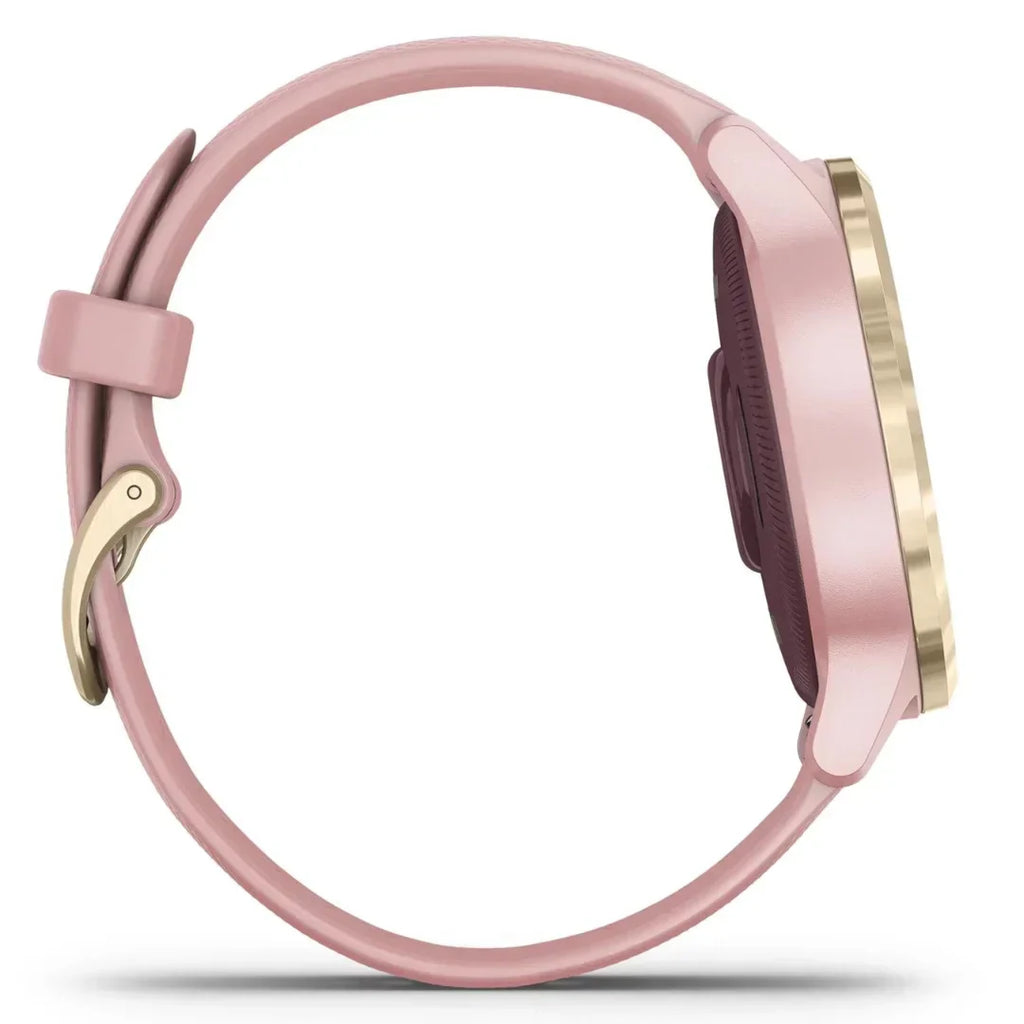 Garmin - vivoactive 4S Smartwatch 40mm Light Gold With Dust Rose - 010-02172-31