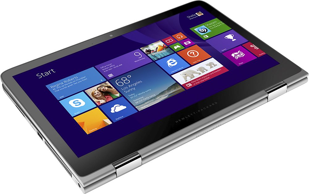 HP - Spectre x360 2-in-1 13.3" Touch-Screen Laptop - i5-5200U - 8GB RAM - 256GB SSD - Natural Silver (13-4002dx)