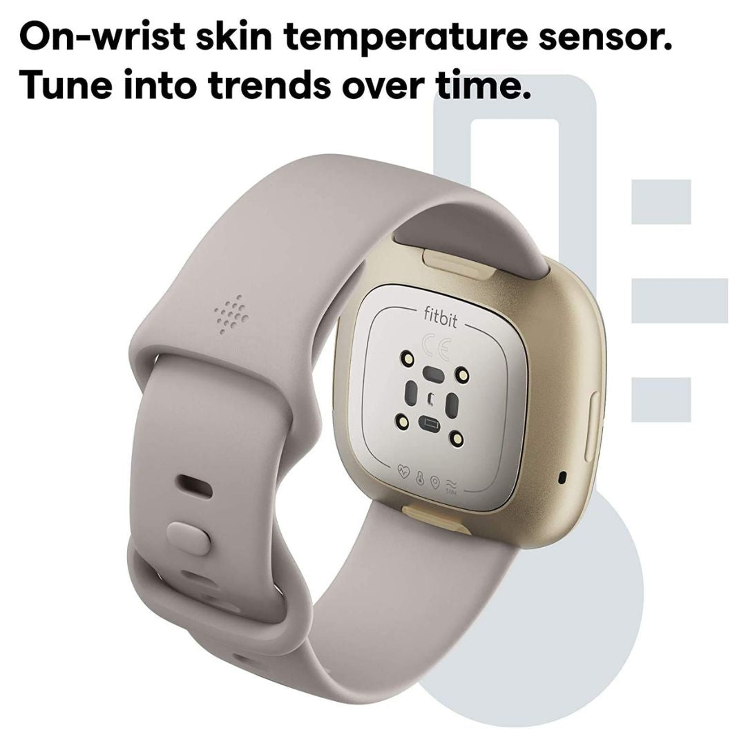 Fitbit Sense Advanced Health Smartwatch ? Soft Gold ? FB512GLWT