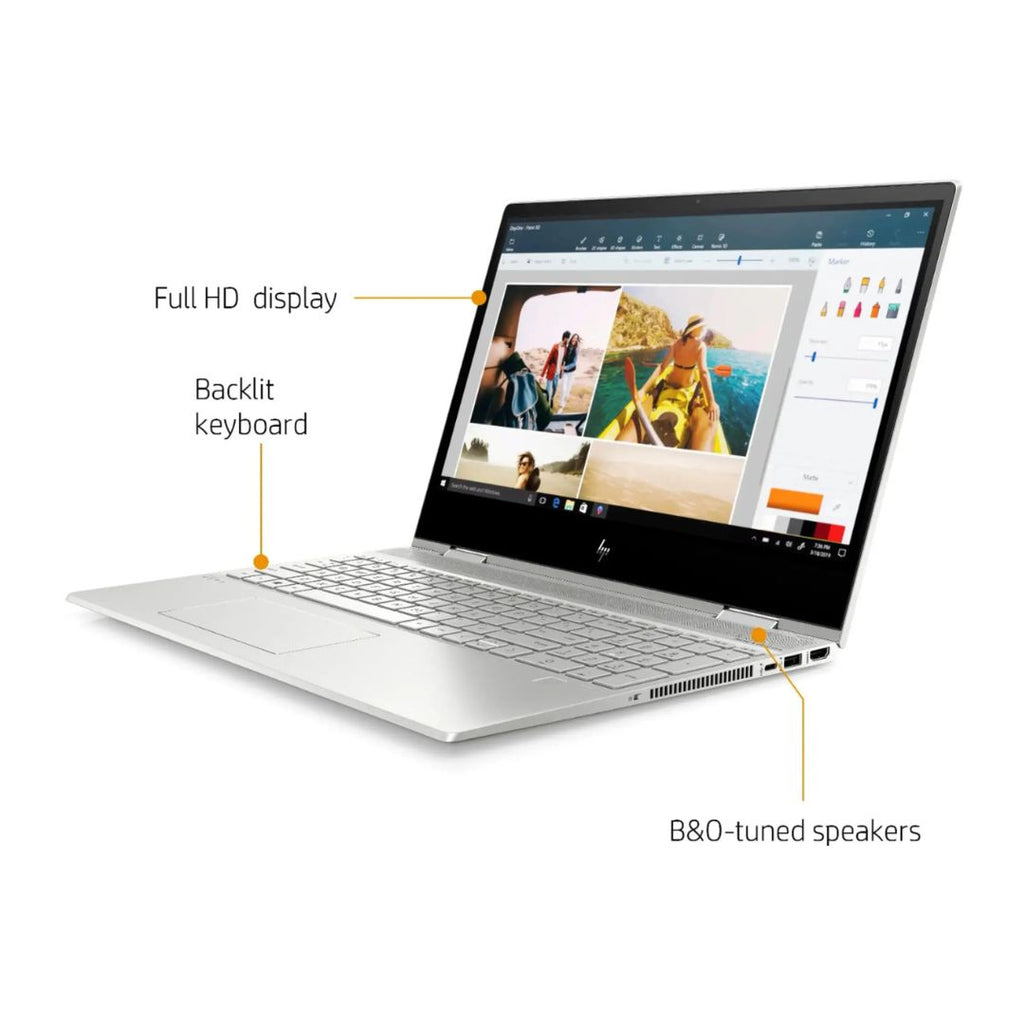 HP ENVY x360 2-in-1 15.6" Touch-Screen Laptop - Intel Core i5-10210U - 8GB RAM - 256GB SSD + 16GB Optane - Silver - 15M-DR1011DX