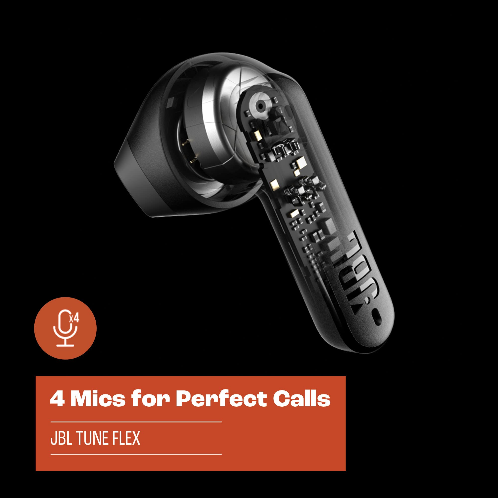JBL Tune Flex True Wireless Noise Cancelling Earbuds - Black - JBLTFLEXBLKAM