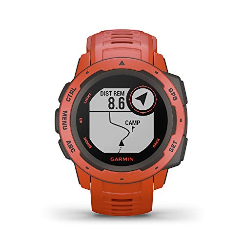 Garmin - Instinct 45mm Standard Edition Smartwatch Fiber-Reinforced Polymer - Flame Red -  010-02064-02