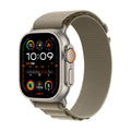 Apple Watch Ultra 2 (GPS + Cellular) 49mm Titanium Case with Olive Alpine Loop - Large - MRF03LL/A