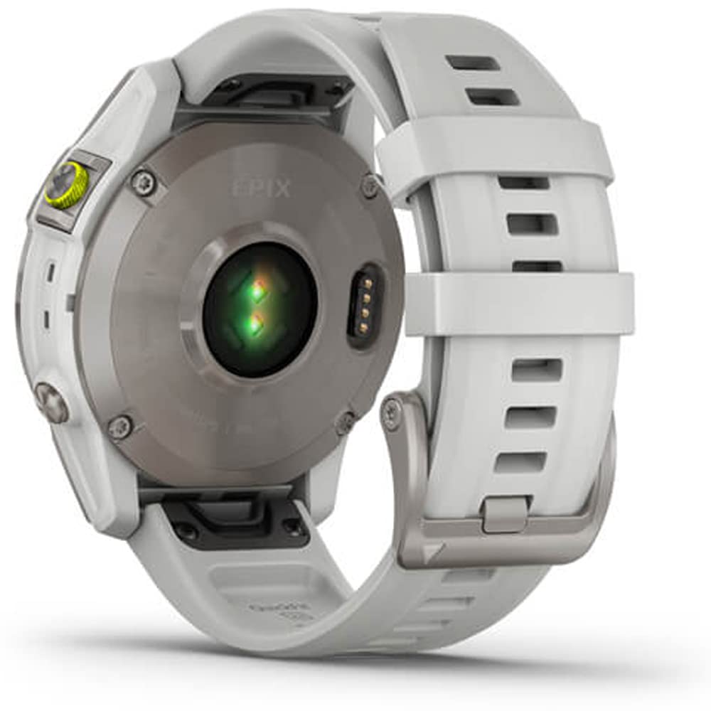 Garmin - epix Gen 2 GPS Smartwatch 47mm Fiber-reinforced polymer -White Titanium - 010-02582-20