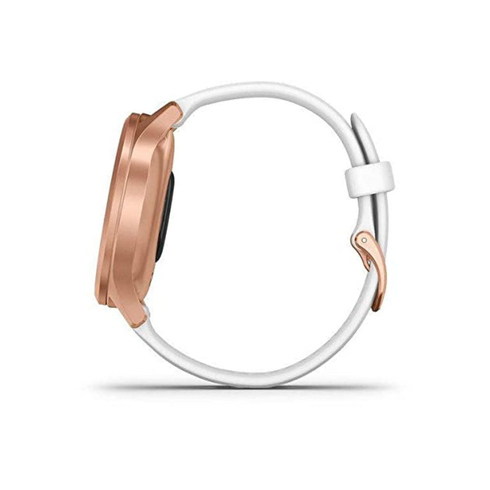Garmin vivomove Style Hybrid Smartwatch 42mm, Rose Gold Aluminum Case, Silicone - 010-02240-00