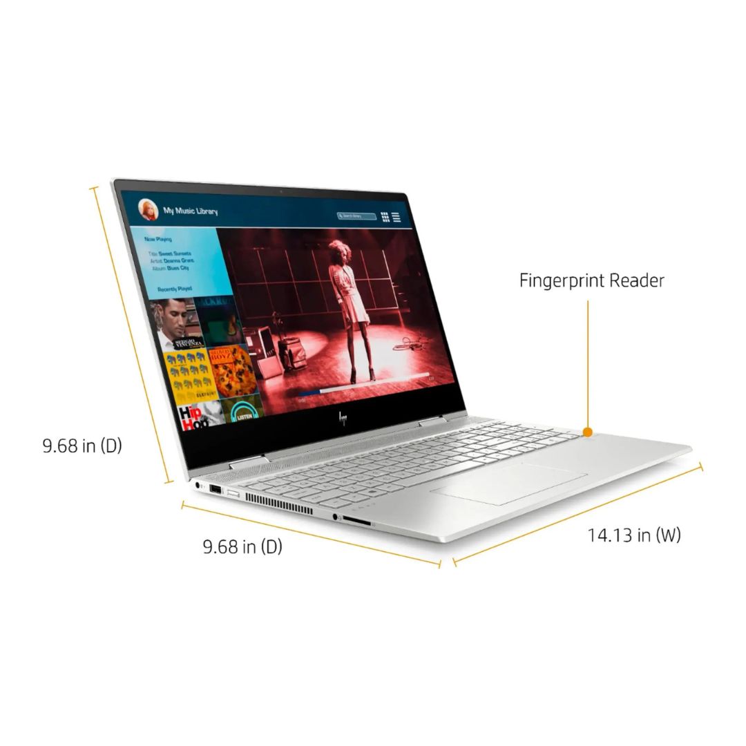HP ENVY x360 2-in-1 15.6" Touch-Screen Laptop - Intel Core i5-10210U - 8GB RAM - 256GB SSD + 16GB Optane - Silver - 15M-DR1011DX