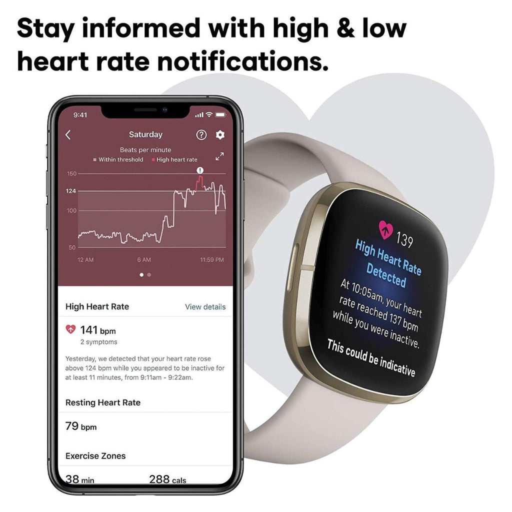 Fitbit Sense Advanced Health Smartwatch ? Soft Gold ? FB512GLWT