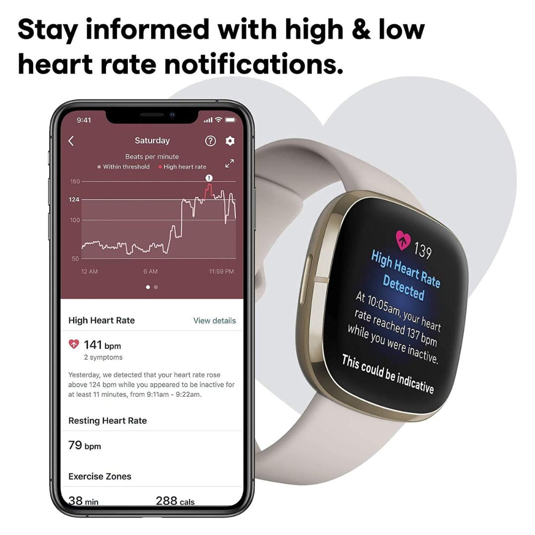 Fitbit Sense Advanced Health Smartwatch ? Soft Gold ? FB512GLWT
