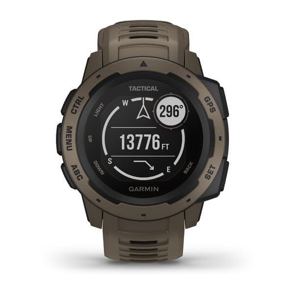 Garmin Instinct Tactical, Rugged GPS Watch, Tan - 010-02064-71
