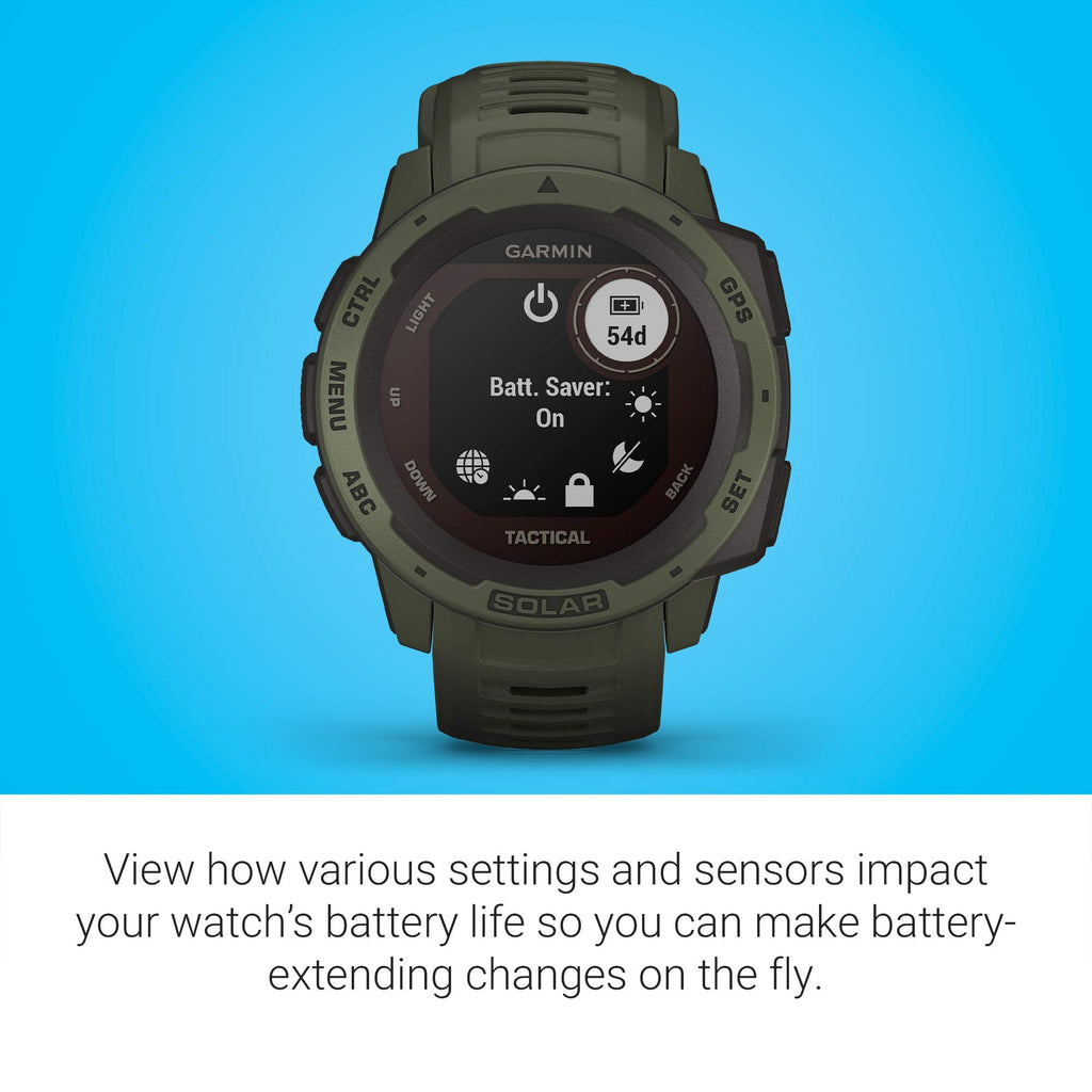 Garmin - Instinct Solar Tactical GPS Smartwatch 45mm - Moss- 010-02293-14