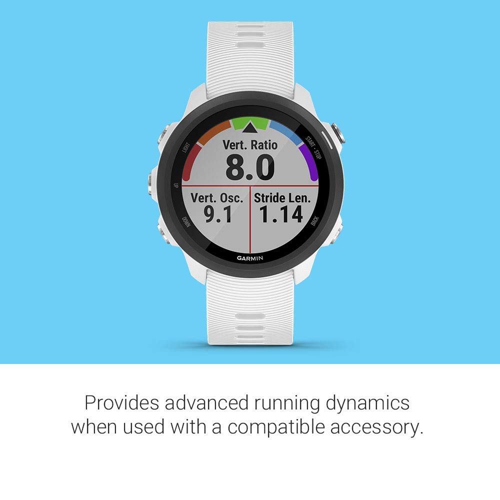 Garmin - Forerunner 245 Music GPS Smartwatch 30mm Fiber-Reinforced Polymer white - 010-02120-21