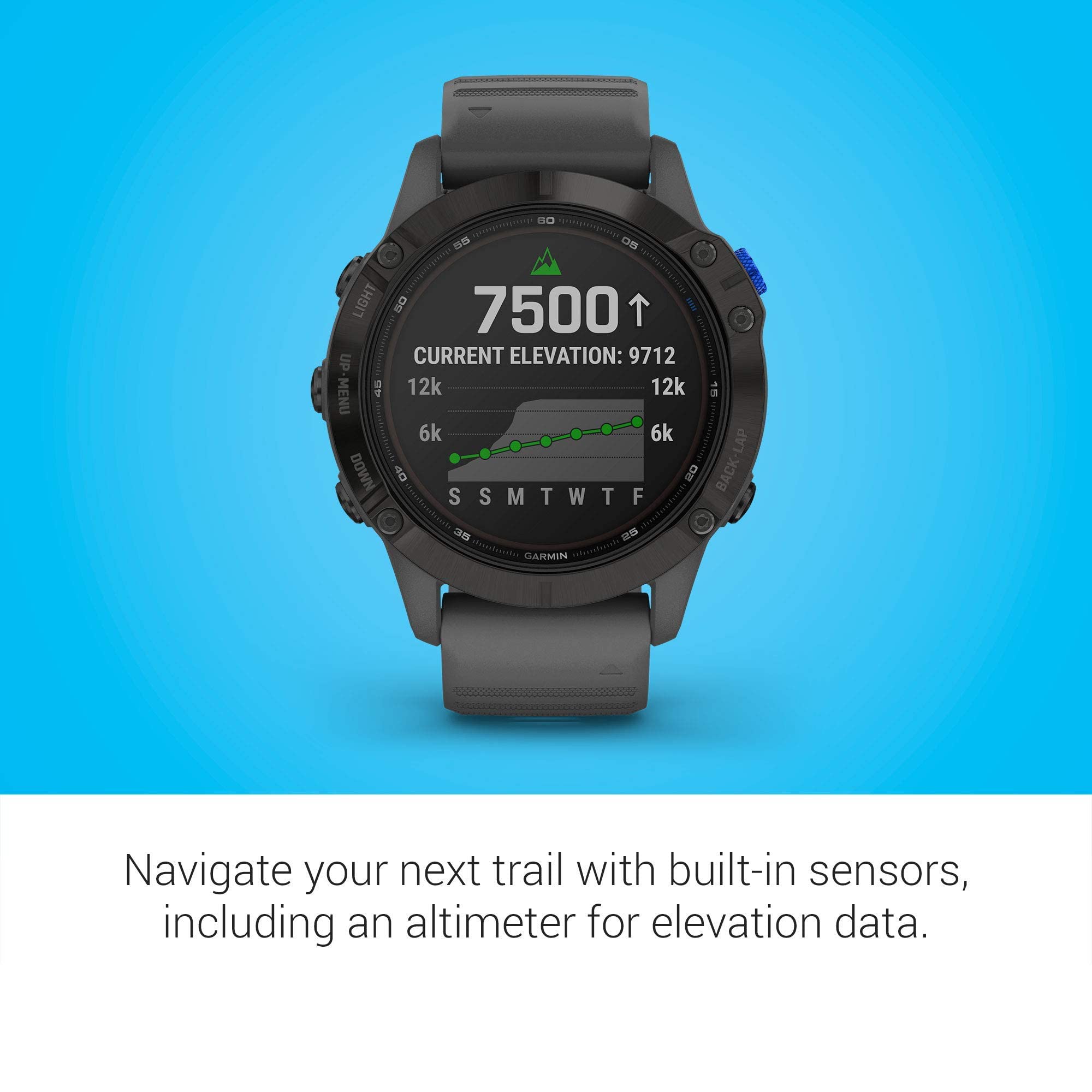 Garmin - Fenix 6 Pro Solar GPS Smartwatch 47mm Fiber-Reinforced Polymer - Black -  010-02410-10