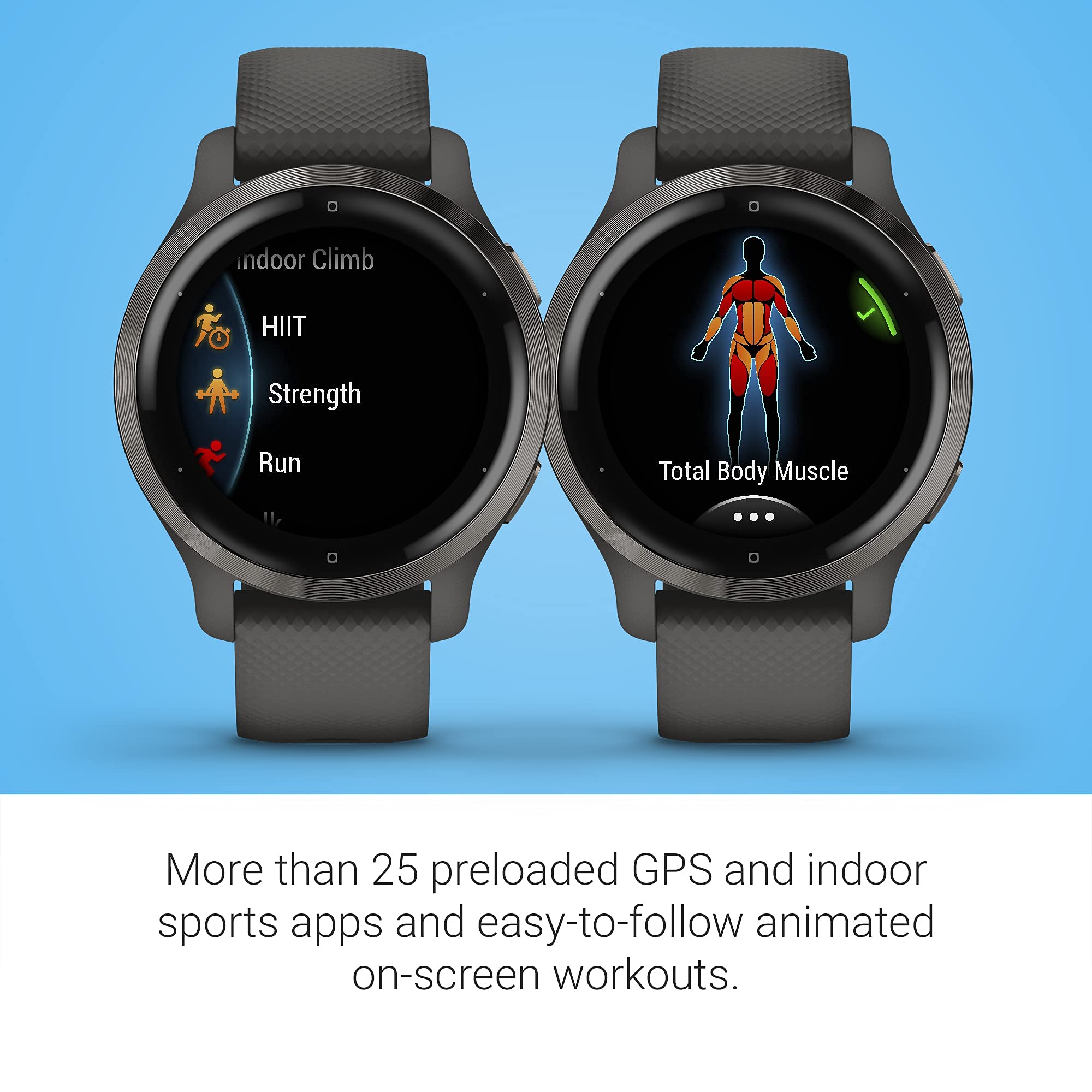 Garmin Venu 2S GPS Smartwatch 28mm Fiber-Reinforced Polymer - 010-02429-00