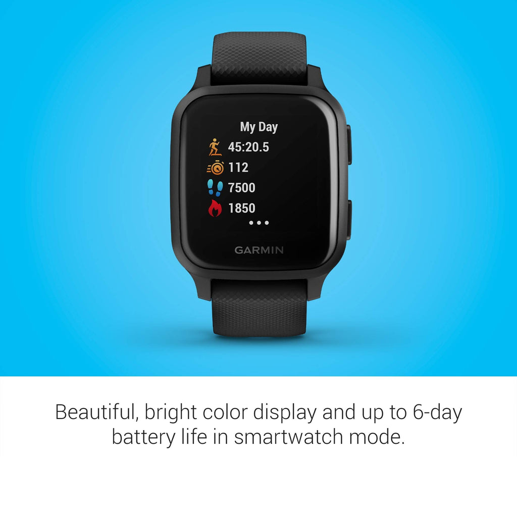 Garmin - Venu Sq Music Edition GPS Smartwatch 33mm - Black - 010-02426-00