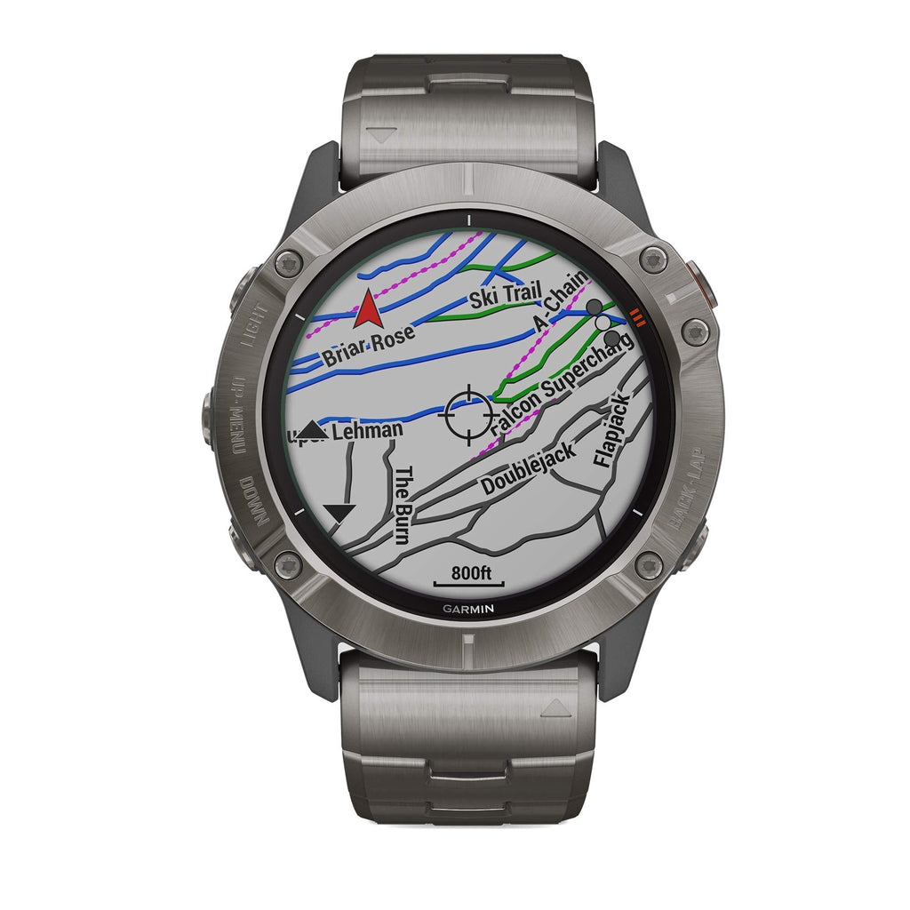 Garmin Fenix 6X Pro Solar 51mm - Titanium With Vented Titanium Bracelet - 010-02157-23