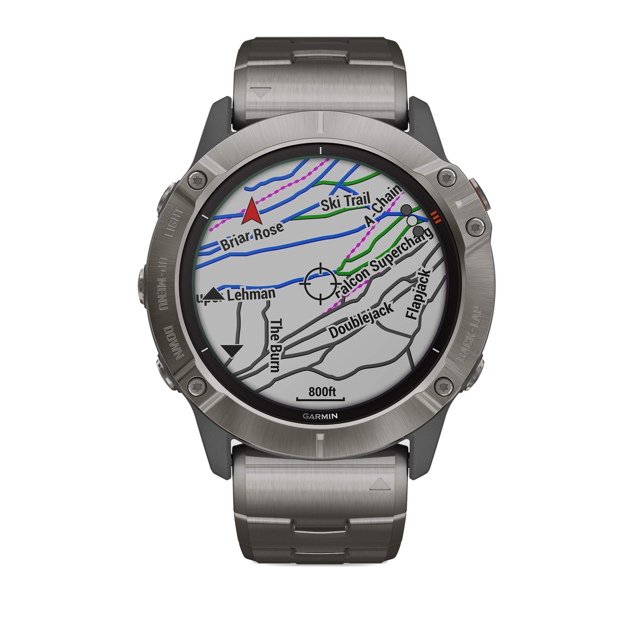 Garmin Fenix 6X Pro Solar 51mm - Titanium With Vented Titanium Bracelet - 010-02157-23