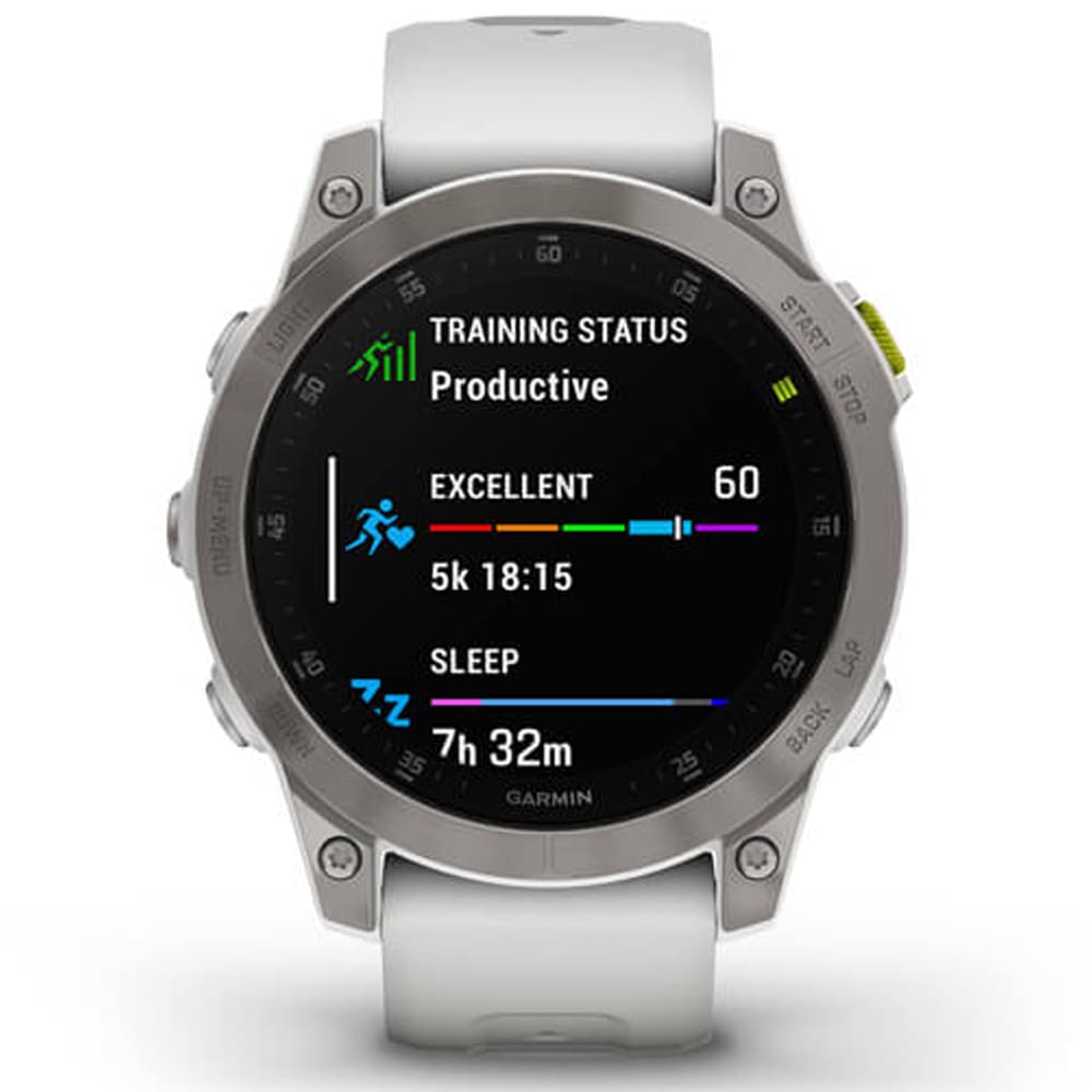Garmin - epix Gen 2 GPS Smartwatch 47mm Fiber-reinforced polymer -White Titanium - 010-02582-20