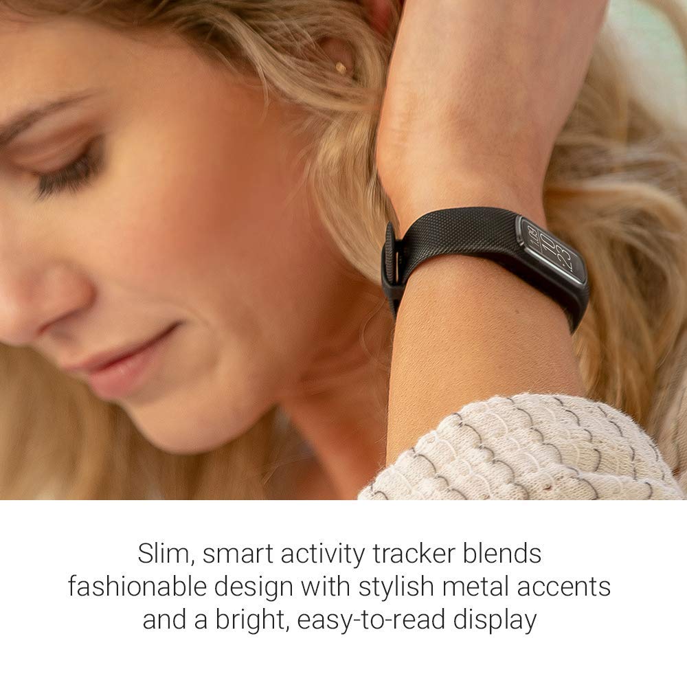 Garmin v¡vosmart 4, Activity and Fitness Tracker Midnight w/Black Band, Large - 010-01995-13