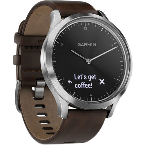 Garmin vivomove HR Premium Hybrid Smartwatch - Silver - 010-01850-14