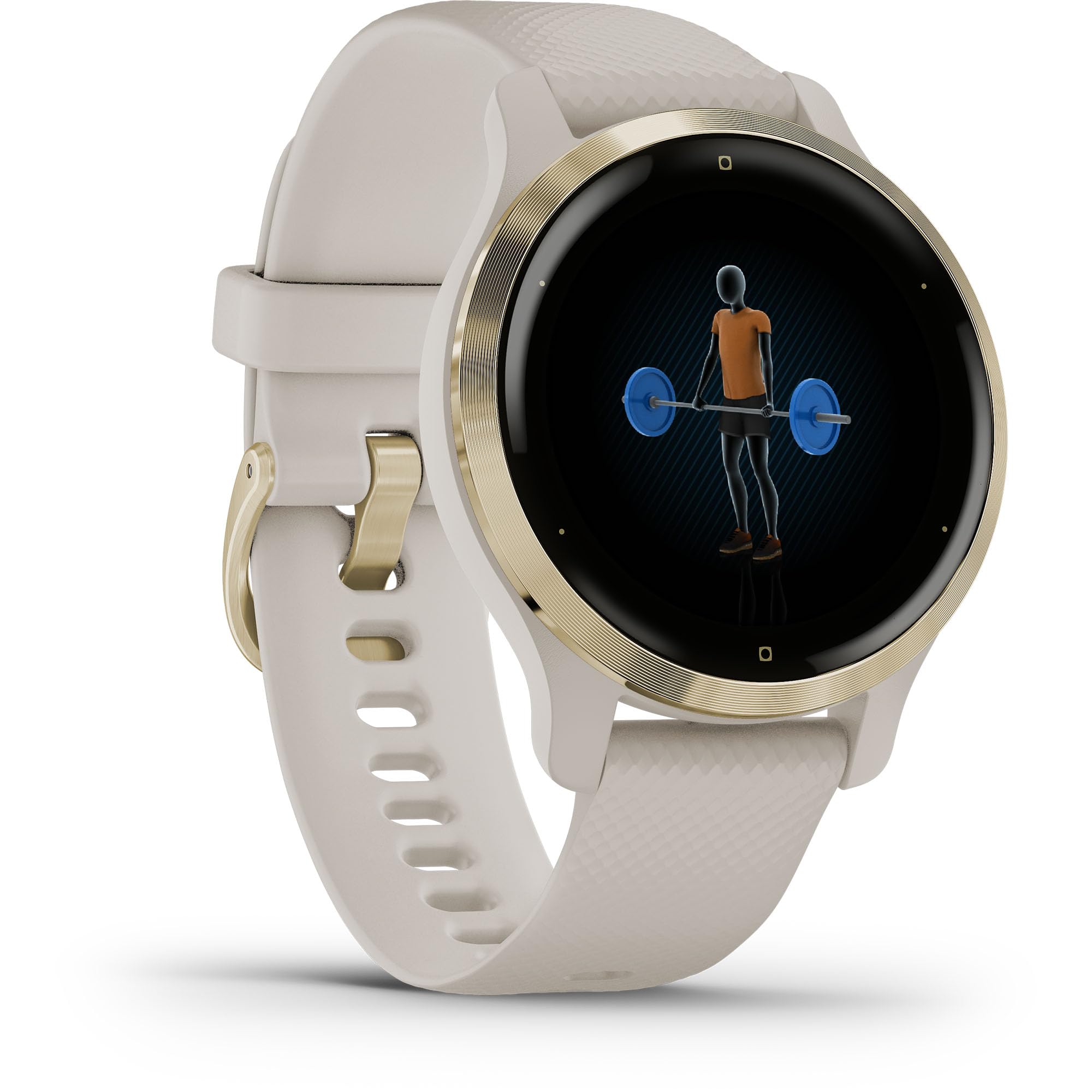 Garmin - Venu 2S GPS Smartwatch 40 mm Light Gold Bezel Light Sand Case - 010-02429-01