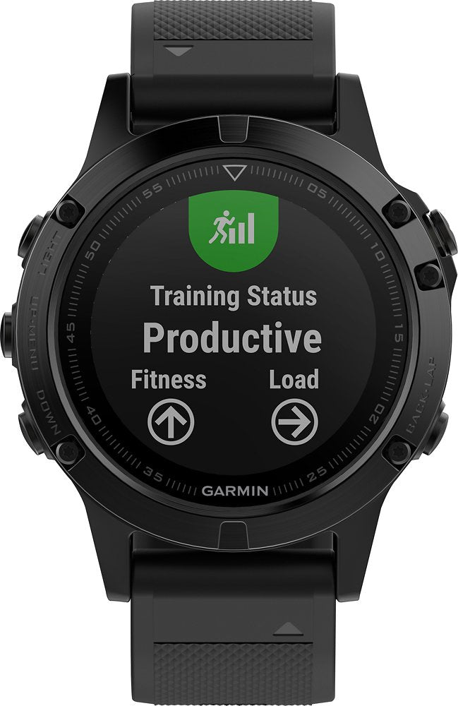 Garmin fenix 5 Sapphire Smartwatch 47mm Black w/ Black Band - 010-01688-31
