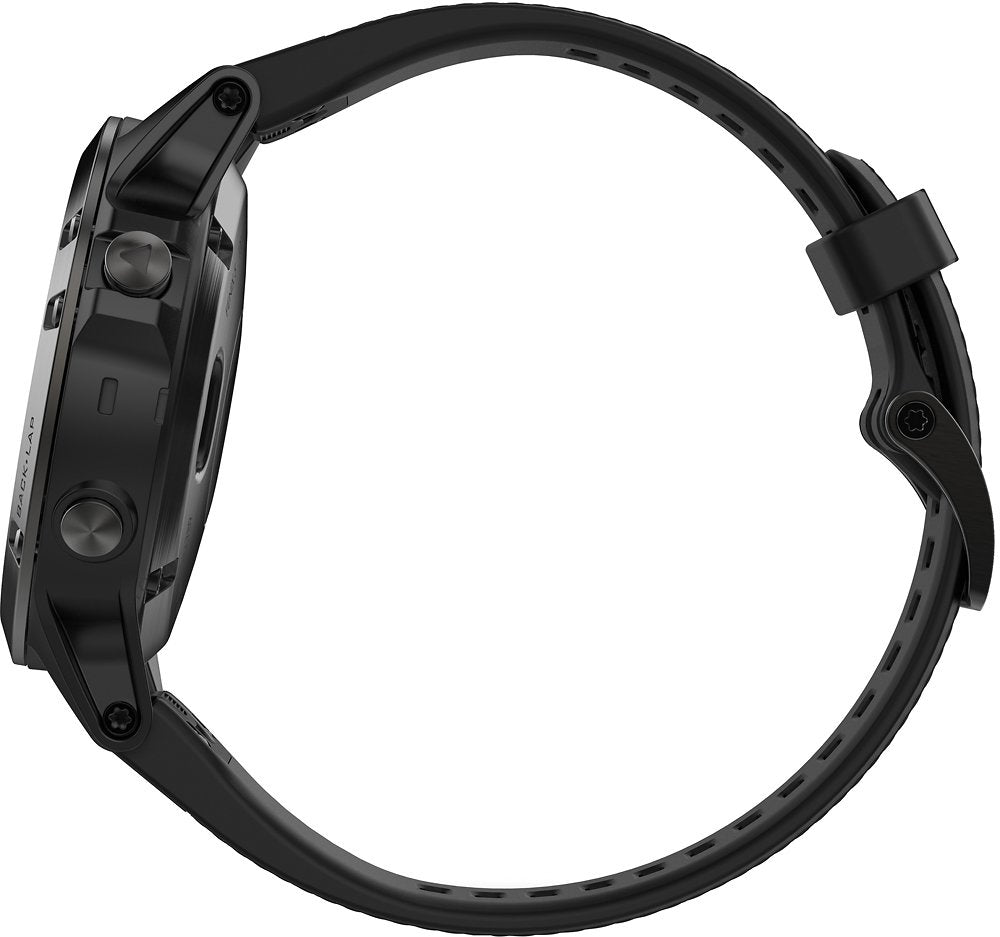Garmin fenix 5 Sapphire Smartwatch 47mm Black w/ Black Band - 010-01688-31