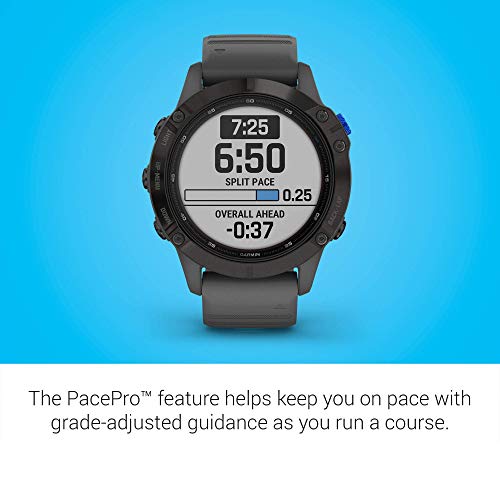 Garmin - Fenix 6 Pro Solar GPS Smartwatch 47mm - Black with Slate Gray Band - 010-02410-14