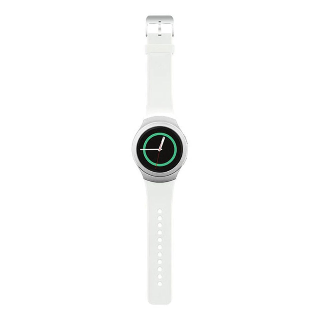 AT&T - Samsung Gear S2 Smartwatch - Silver with White Band  - SM-R730AZWAATT