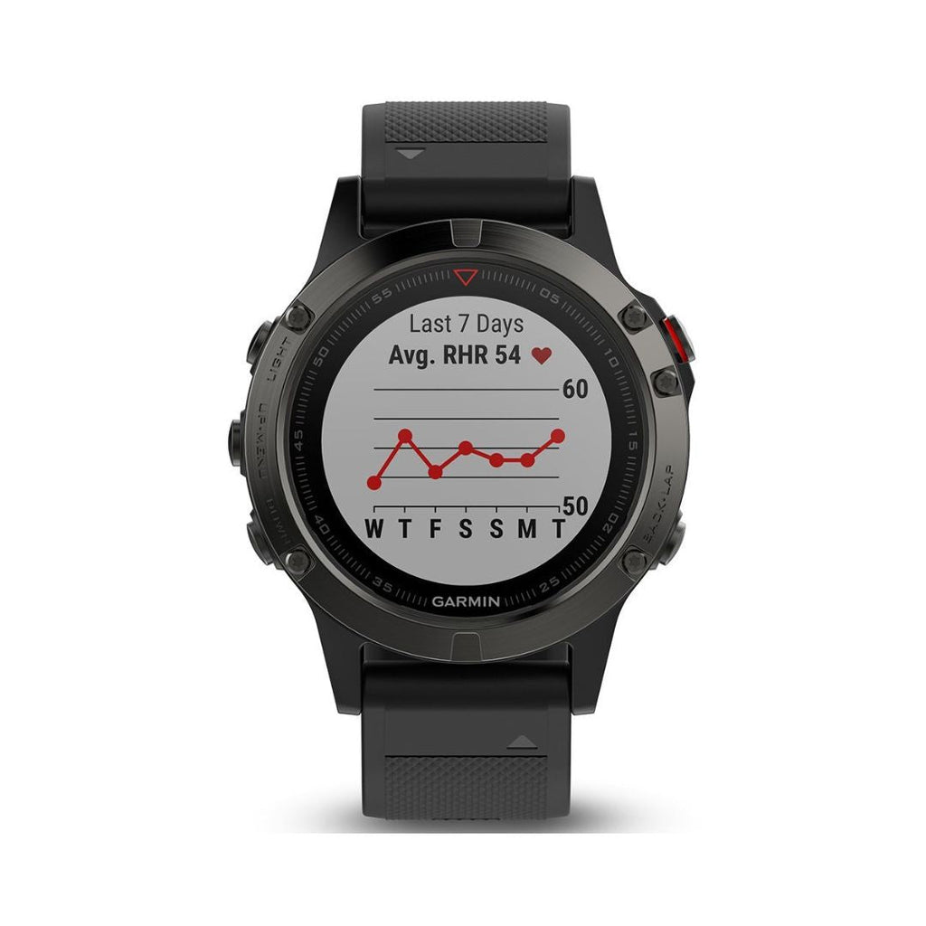 Garmin Fenix 5 Smartwatch 47mm Slate gray with Black Band - 010-01688-00