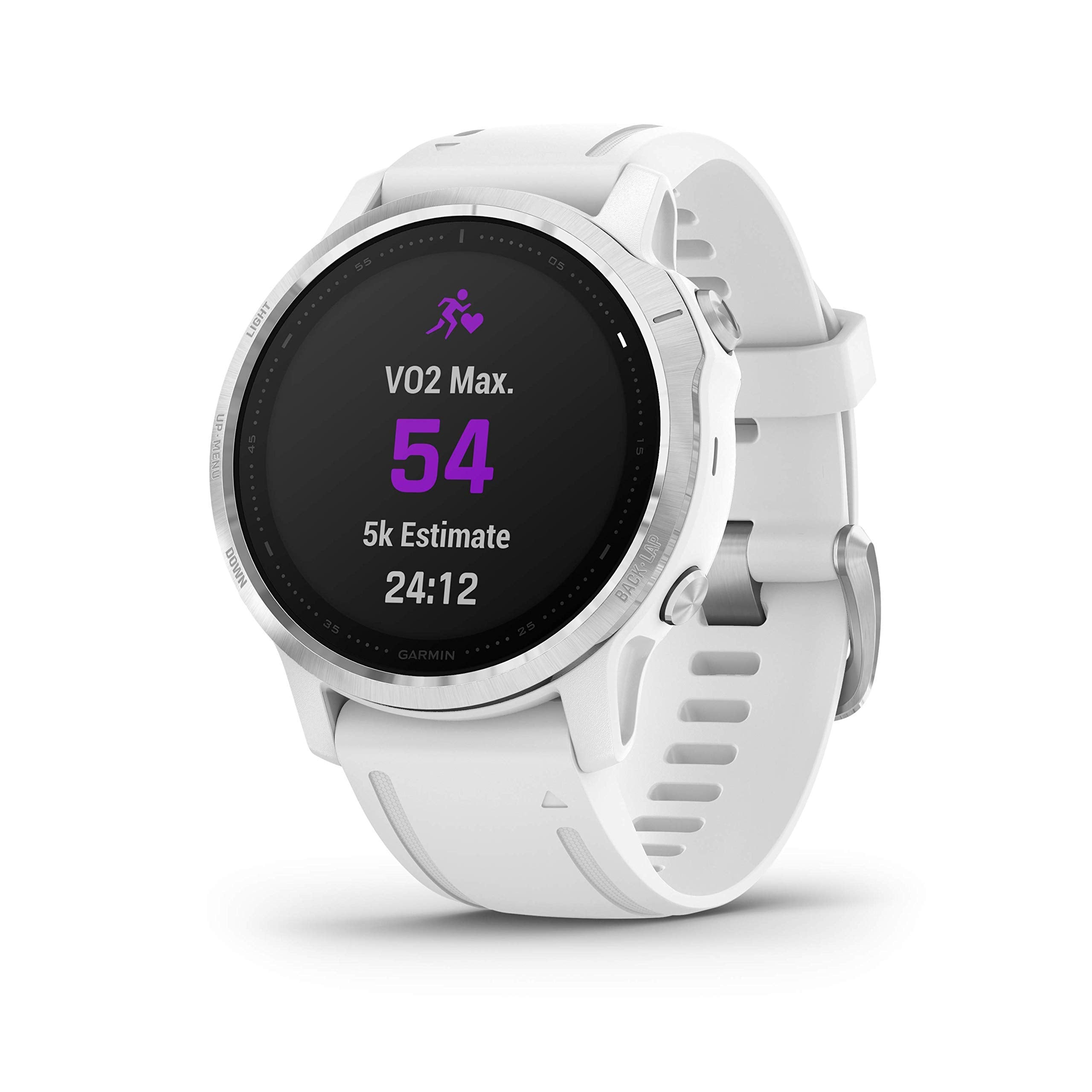 Garmin fenix 6S Smartwatch 42mm Polymer -White with White Silicone Band - 010-02159-00