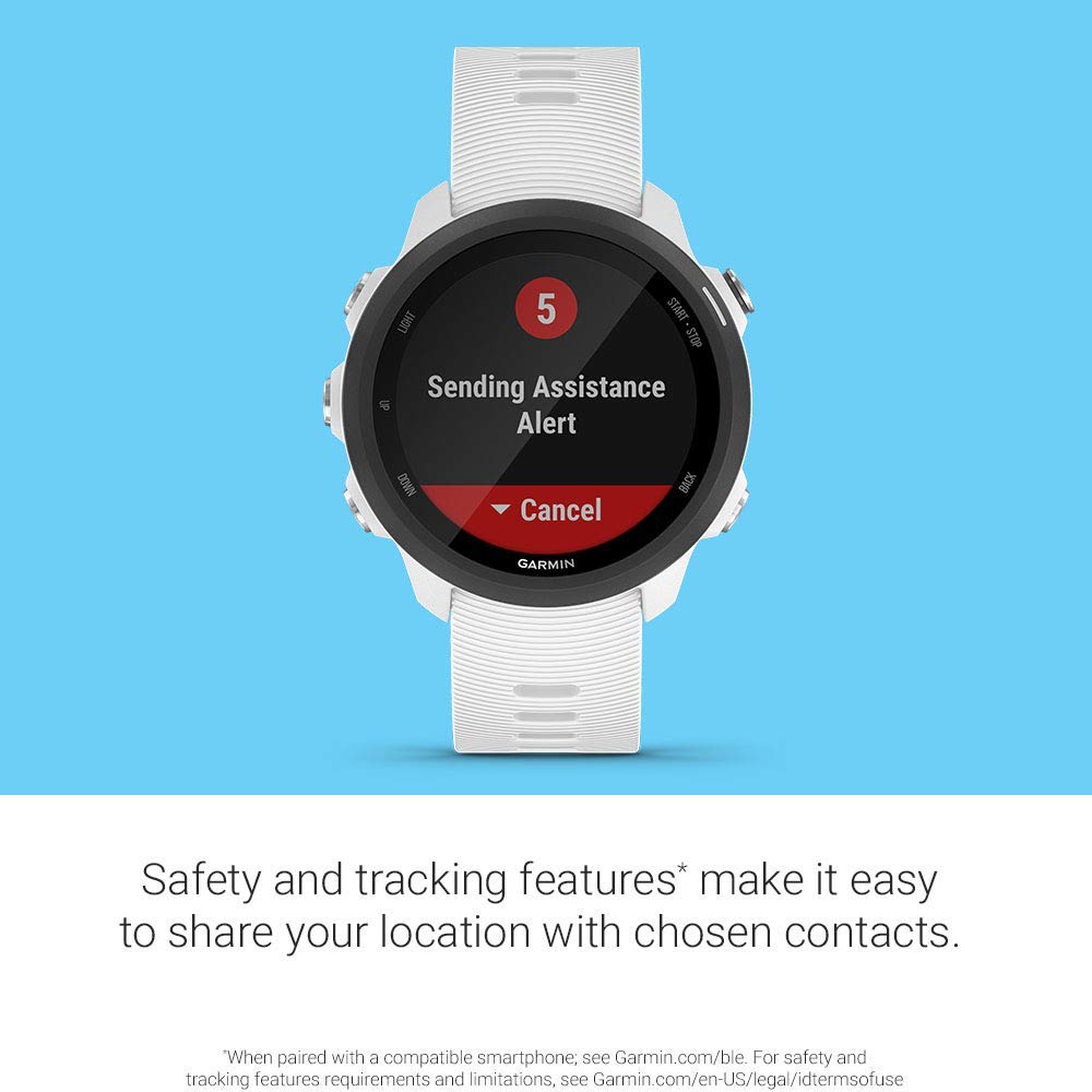 Garmin - Forerunner 245 Music GPS Smartwatch 30mm Fiber-Reinforced Polymer white - 010-02120-21