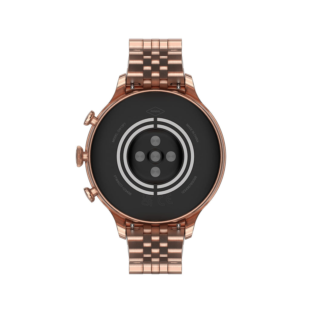 Fossil Gen 6 Smartwatch 42mm Rose Gold-Tone Stainless Steel - Rose Gold - FTW6077V