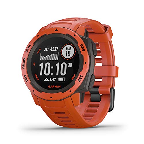 Garmin - Instinct 45mm Standard Edition Smartwatch Fiber-Reinforced Polymer - Flame Red -  010-02064-02