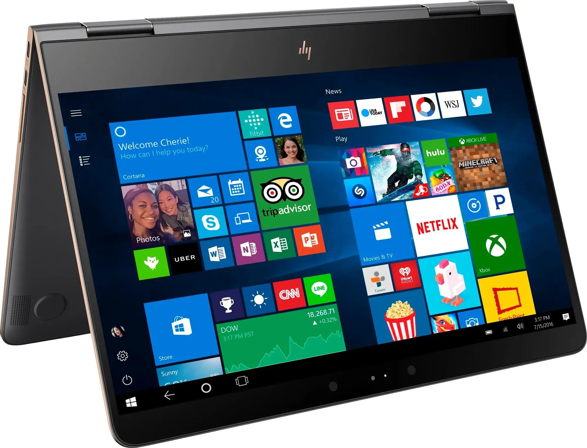 HP Spectre x360 13-AC063DX 13.3" 2-in-1 Touch-Screen Laptop - i7-7500U - 8GB RAM - 256GB SSD