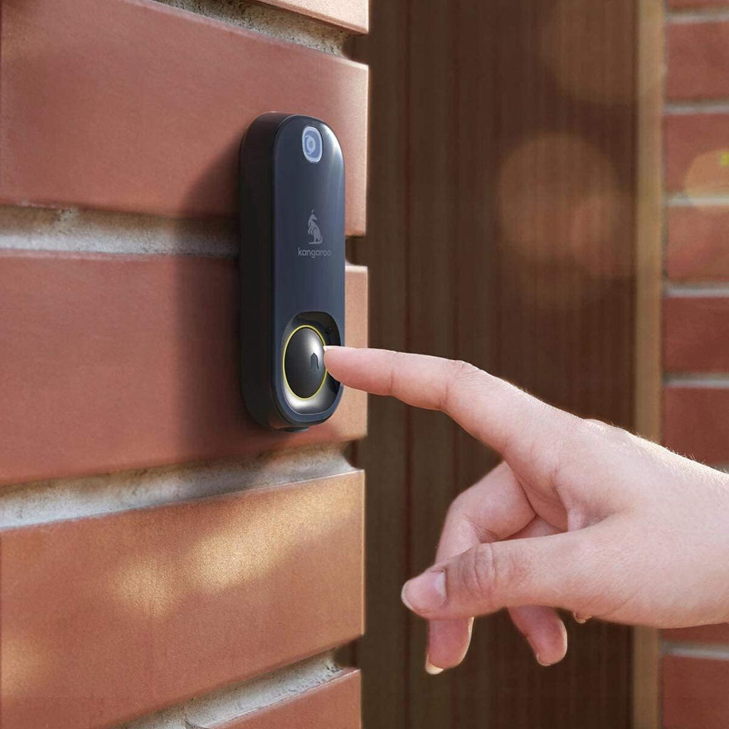kangaroo Wi-Fi Doorbell Camera + Chime Outdoor - 1080p Resolution - Battery Power - A0008