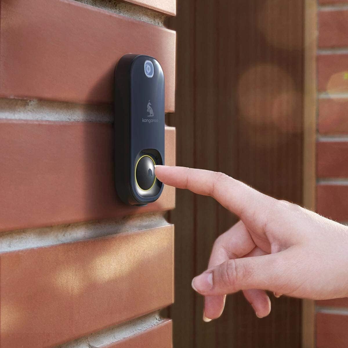 kangaroo Wi-Fi Doorbell Camera + Chime Outdoor - 1080p Resolution - Battery Power - A0008
