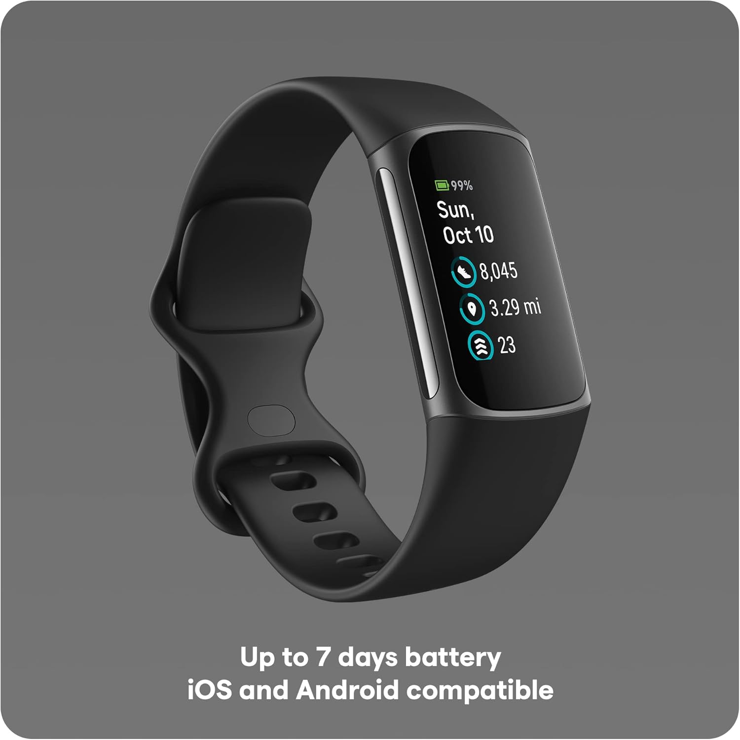 Fitbit - Charge 5 Advanced Fitness & Health Tracker - Graphite - FB421BKBK