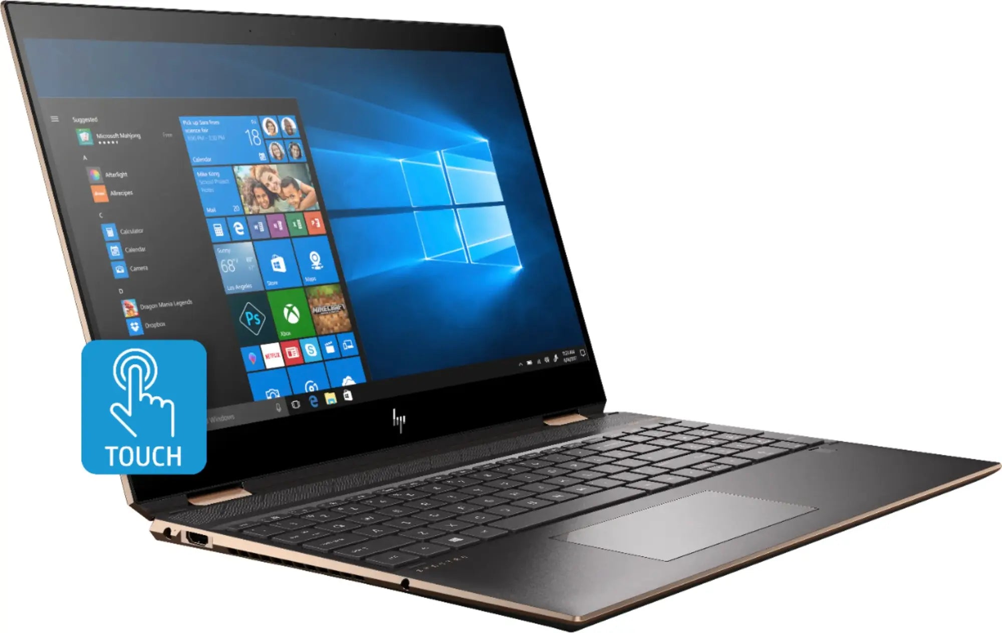 HP Spectre x360 2-in-1 15.6" 4K Ultra HD Touch-Screen Laptop - Intel Core i7-8565U - 16GB RAM - 512GB SSD - 15-DF0013DX