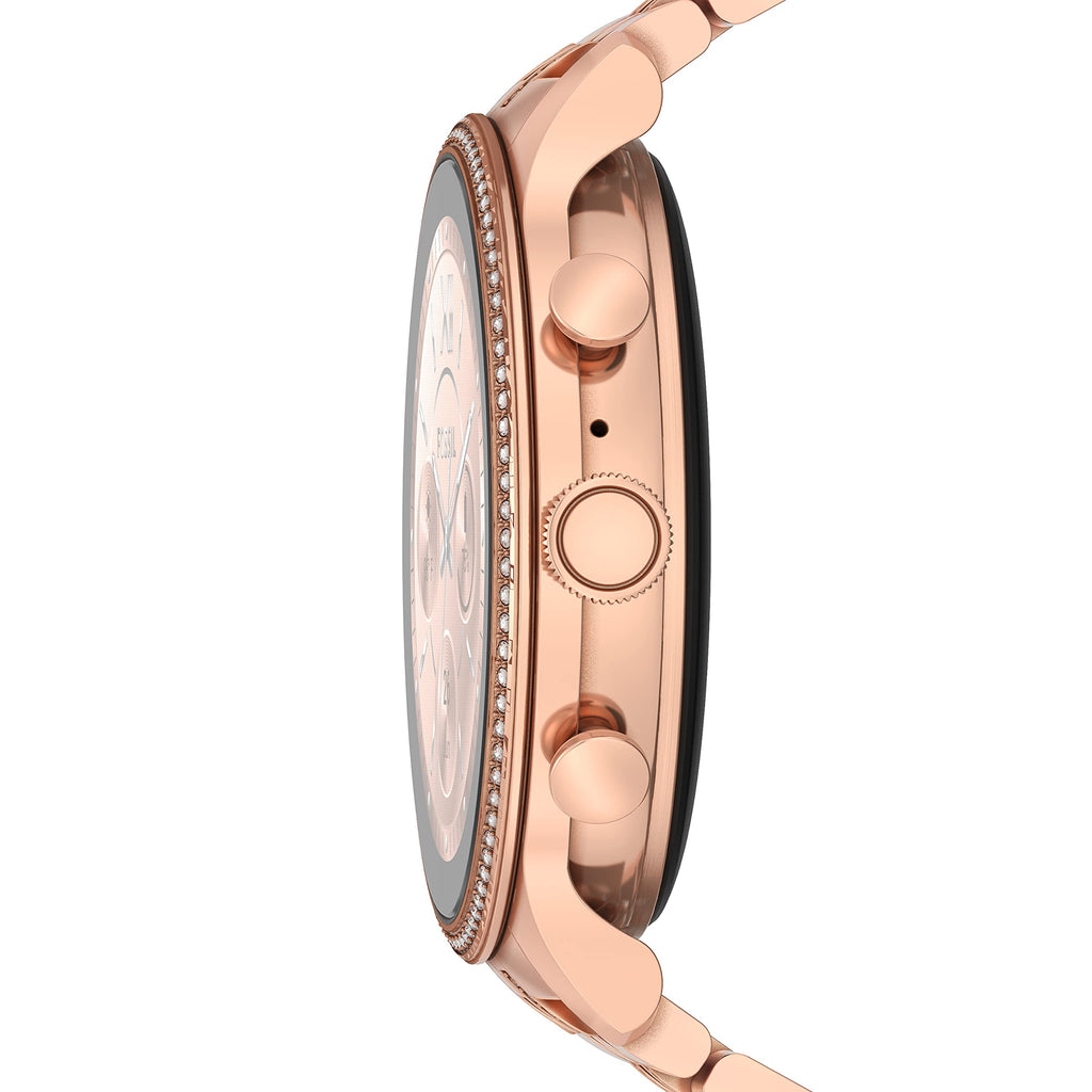 Fossil Gen 6 Smartwatch 42mm Rose Gold-Tone Stainless Steel - Rose Gold - FTW6077V