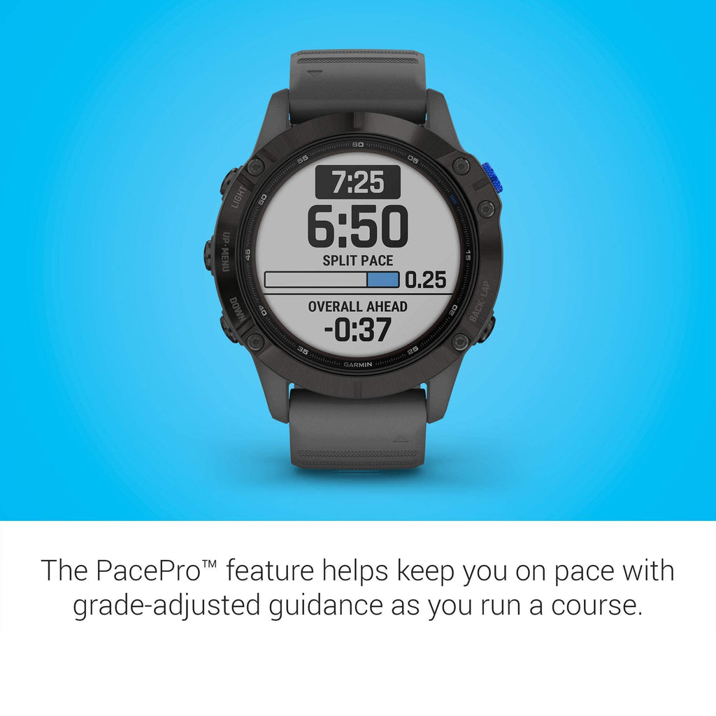 Garmin - Fenix 6 Pro Solar GPS Smartwatch 47mm Fiber-Reinforced Polymer - Black -  010-02410-10